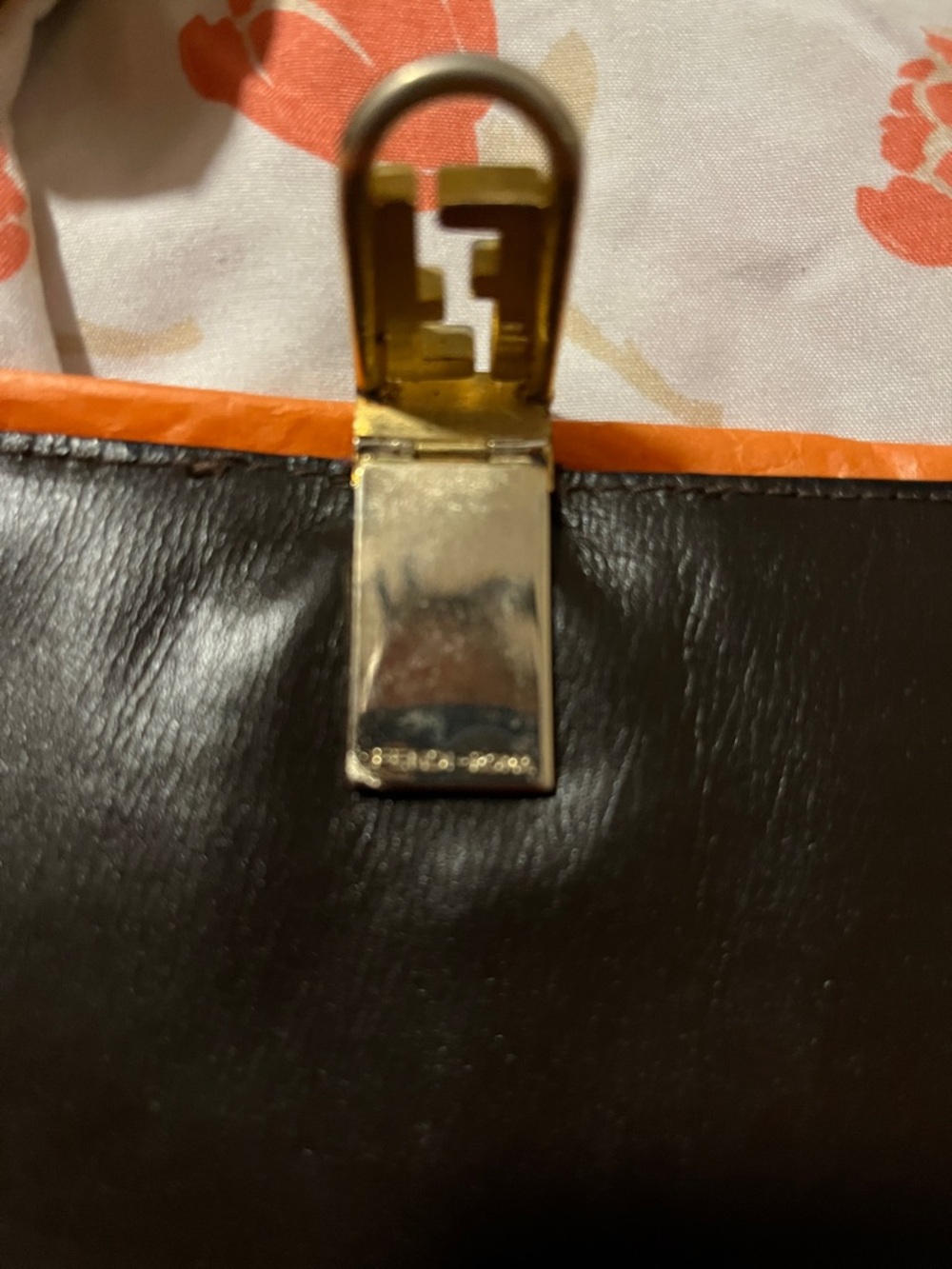 Fendi FF Jacquard Continental Wallet in Brown and Black with Gold Hardware - Picture 4 of 6